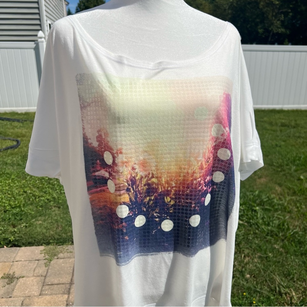 Aeropostale Women's Sequin Graphic T-Shirt Size XL